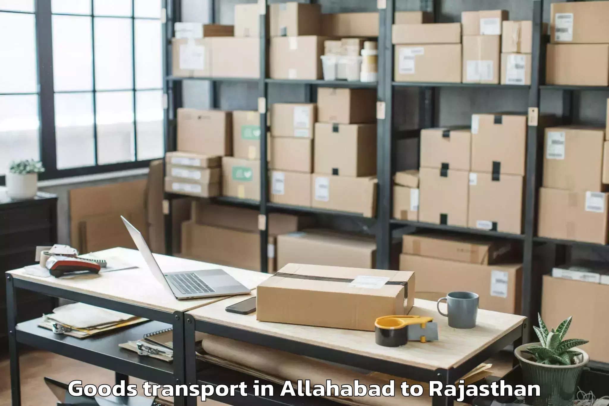 Professional Allahabad to Sanganer Goods Transport